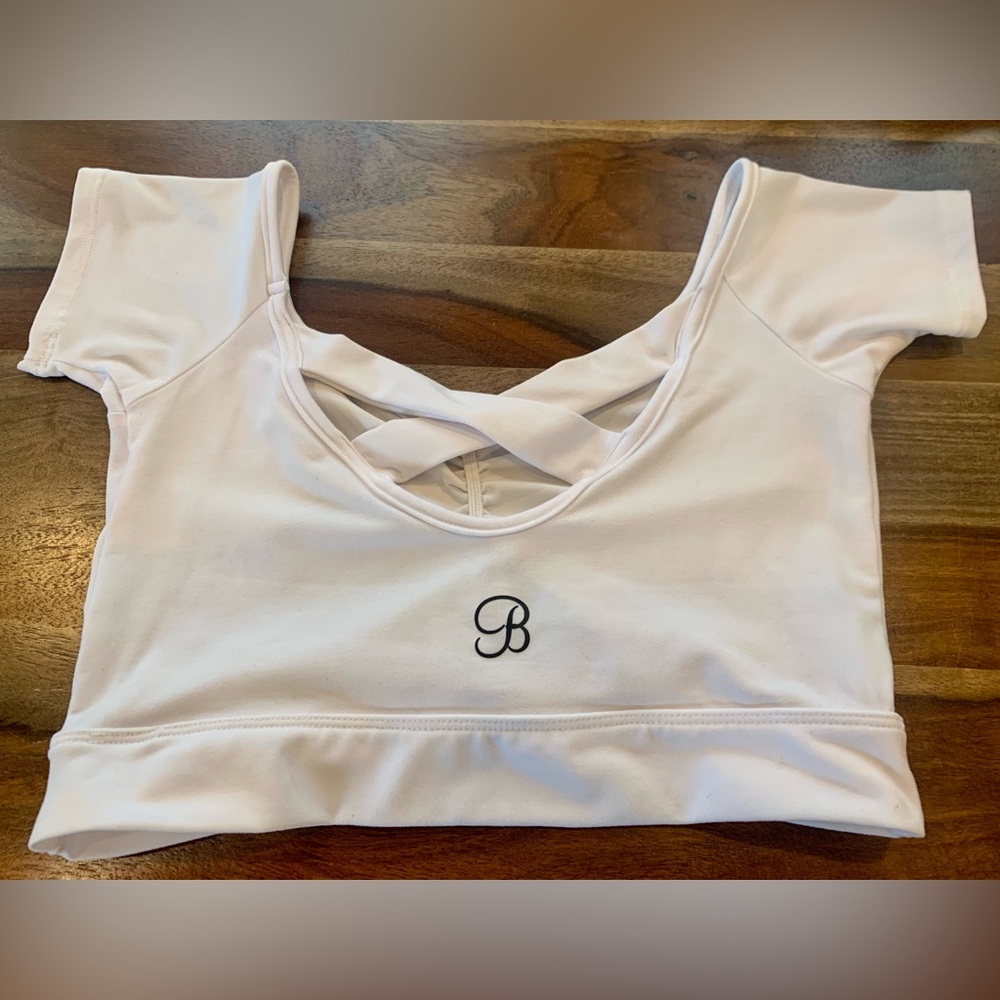 RARE Bombshell Sportswear White Sports Bra